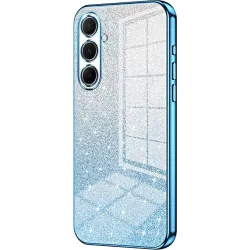 Coque arrière en silicone Phonesta Crystal Sparkle pour Samsung Galaxy A56 - Bleu