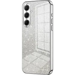 Coque arrière en silicone Phonesta Crystal Sparkle pour Samsung Galaxy A56 - Argent