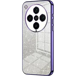 Coque arrière en silicone Phonesta Crystal Sparkle pour Oppo Find X8 Pro - Violet