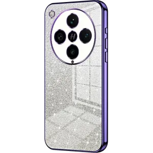 Coque arrière en silicone Phonesta Crystal Sparkle pour Oppo Find X8 Pro - Violet