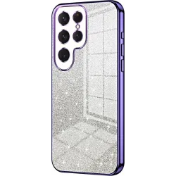 Coque arrière en silicone Phonesta Crystal Sparkle pour Samsung Galaxy S25 Ultra - Violet