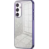 Coque arrière en silicone Phonesta Crystal Sparkle pour Samsung Galaxy S25 - Violet