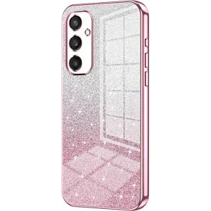 Coque arrière en silicone Phonesta Crystal Sparkle pour Samsung Galaxy S25 - Rose