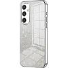 Coque arrière en silicone Phonesta Crystal Sparkle pour Samsung Galaxy S25 - Argent