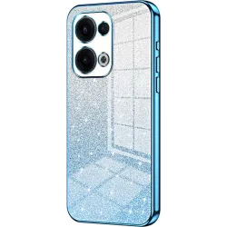 Coque arrière en silicone Phonesta Crystal Sparkle pour Oppo Reno13 - Bleu