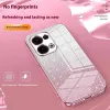 Coque arrière en silicone Phonesta Crystal Sparkle pour Oppo Reno13 - Or 5