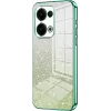 Coque arrière en silicone Phonesta Crystal Sparkle pour Oppo Reno13 - Vert