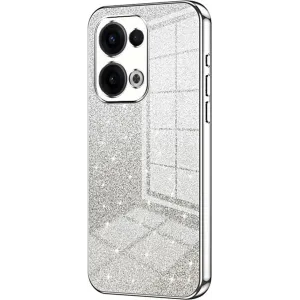 Coque arrière en silicone Phonesta Crystal Sparkle pour Oppo Reno13 - Argent
