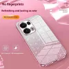 Coque arrière en silicone Phonesta Crystal Sparkle pour Oppo Reno13 Pro - Or 5