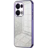 Coque arrière en silicone Phonesta Crystal Sparkle pour Oppo Reno13 Pro - Violet