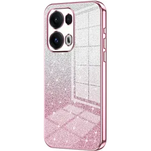 Coque arrière en silicone Phonesta Crystal Sparkle pour Oppo Reno13 Pro - Rose