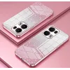 Coque arrière en silicone Phonesta Crystal Sparkle pour Oppo Reno13 Pro - Rose 2