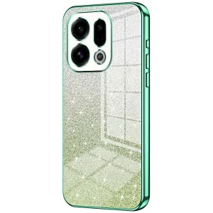Coque arrière en silicone Phonesta Crystal Sparkle pour Oppo Find X9 - Vert