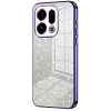 Coque arrière en silicone Phonesta Crystal Sparkle pour Oppo Find X9 - Violet