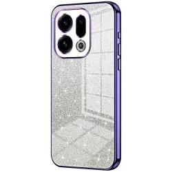 Coque arrière en silicone Phonesta Crystal Sparkle pour Oppo Find X9 - Violet