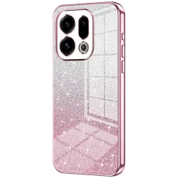 Coque arrière en silicone Phonesta Crystal Sparkle pour Oppo Find X9 - Rose