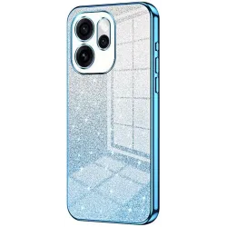 Coque arrière en silicone Phonesta Crystal Sparkle pour Oppo Reno15 Pro - Bleu