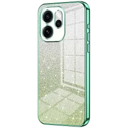 Coque arrière en silicone Phonesta Crystal Sparkle pour Oppo Reno15 Pro - Vert