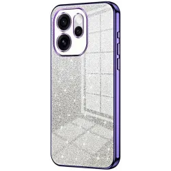 Coque arrière en silicone Phonesta Crystal Sparkle pour Oppo Reno15 Pro - Violet