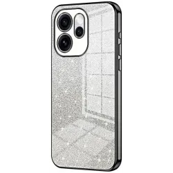 Coque arrière en silicone Phonesta Crystal Sparkle pour Oppo Reno15 Pro - Noir