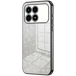 Coque arrière en silicone Phonesta Crystal Sparkle pour Xiaomi Poco F8 Pro - Noir