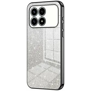 Coque arrière en silicone Phonesta Crystal Sparkle pour Xiaomi Poco F8 Pro - Noir
