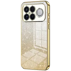 Coque arrière en silicone Phonesta Crystal Sparkle pour Xiaomi Poco F8 Ultra - Or