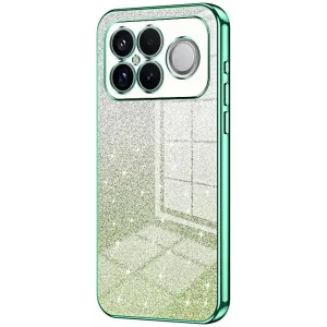 Coque arrière en silicone Phonesta Crystal Sparkle pour Xiaomi Poco F8 Ultra - Vert