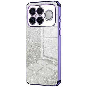 Coque arrière en silicone Phonesta Crystal Sparkle pour Xiaomi Poco F8 Ultra - Violet