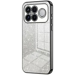 Coque arrière en silicone Phonesta Crystal Sparkle pour Xiaomi Poco F8 Ultra - Noir