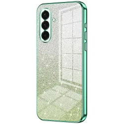 Coque arrière en silicone Phonesta Crystal Sparkle pour Samsung Galaxy A37 - Vert