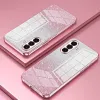 Coque arrière en silicone Phonesta Crystal Sparkle pour Samsung Galaxy A37 - Rose 2
