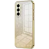 Coque arrière en silicone Phonesta Crystal Sparkle pour Samsung Galaxy A57 - Or