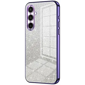 Coque arrière en silicone Phonesta Crystal Sparkle pour Samsung Galaxy S25 FE - Violet