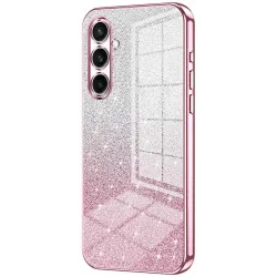 Coque arrière en silicone Phonesta Crystal Sparkle pour Samsung Galaxy S25 FE - Rose