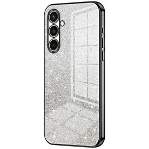 Coque arrière en silicone Phonesta Crystal Sparkle pour Samsung Galaxy S25 FE - Noir