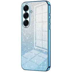 Coque arrière en silicone Phonesta Crystal Sparkle pour Samsung Galaxy S26 - Bleu