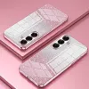 Coque arrière en silicone Phonesta Crystal Sparkle pour Samsung Galaxy S26 - Rose 2