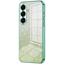 Coque arrière en silicone Phonesta Crystal Sparkle pour Samsung Galaxy S26 Plus - Vert