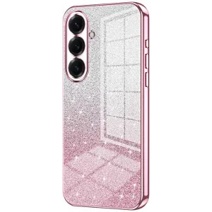 Coque arrière en silicone Phonesta Crystal Sparkle pour Samsung Galaxy S26 Plus - Rose