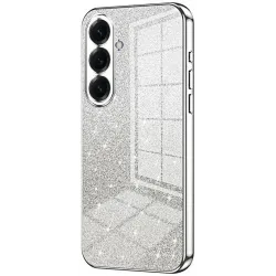Coque arrière en silicone Phonesta Crystal Sparkle pour Samsung Galaxy S26 Plus - Argent