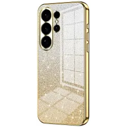 Coque arrière en silicone Phonesta Crystal Sparkle pour Samsung Galaxy S26 Ultra - Or
