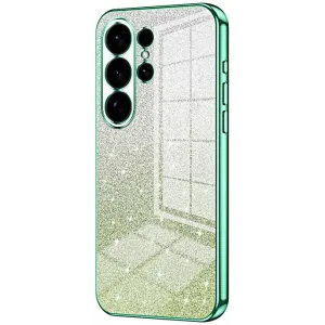 Coque arrière en silicone Phonesta Crystal Sparkle pour Samsung Galaxy S26 Ultra - Vert