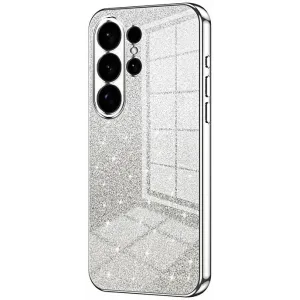 Coque arrière en silicone Phonesta Crystal Sparkle pour Samsung Galaxy S26 Ultra - Argent