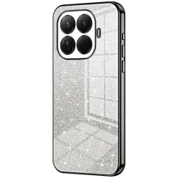 Coque arrière en silicone Phonesta Crystal Sparkle pour Xiaomi 15T Pro - Noir