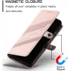 Coque portefeuille Phonesta Embossed Lines pour Samsung Galaxy Z Fold 6 - Rose 4