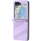 Coque arrière Phonesta Embossed Lines pour Samsung Galaxy Z Flip 7 FE / Z Flip 6 - Violet