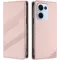 Coque portefeuille Phonesta Embossed Lines pour Oppo Reno13 - Rose