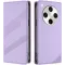 Coque portefeuille Phonesta Embossed Lines pour Oppo Find X8 Pro - Violet