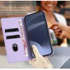 Coque portefeuille Phonesta Embossed Lines pour Oppo Reno12 - Violet 6